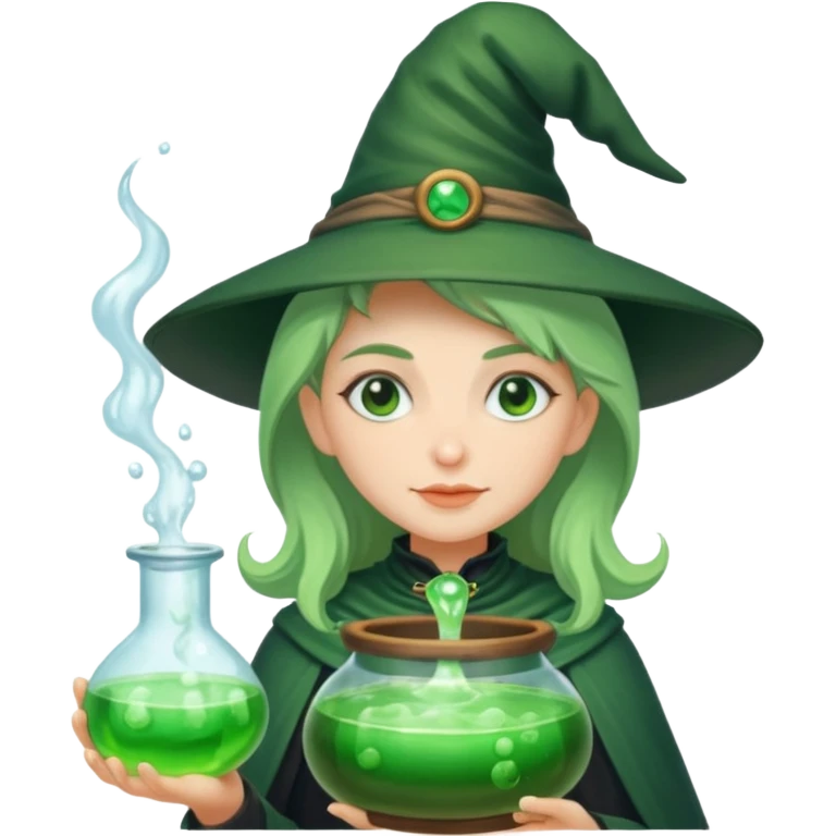 green witch cooking potion emoji