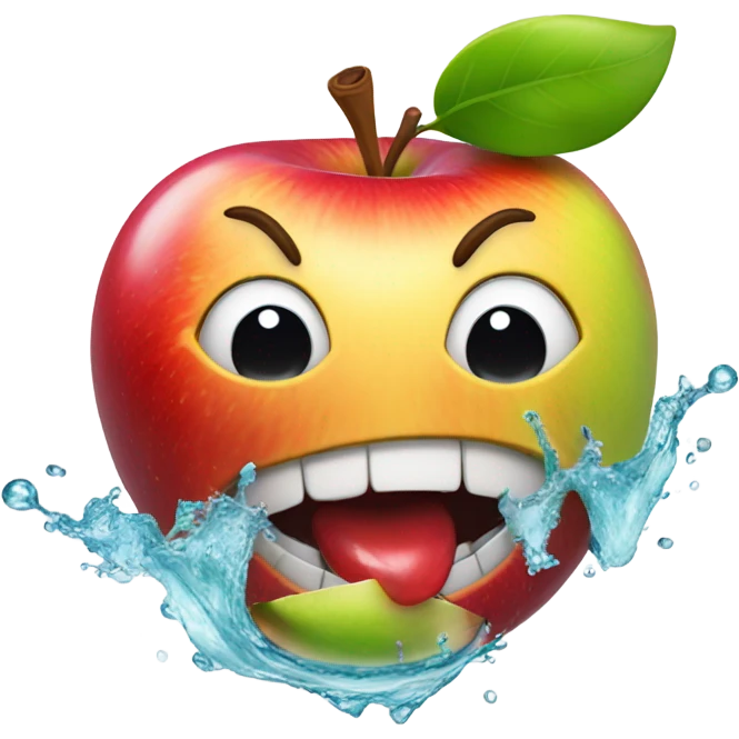 apple that vomit emoji