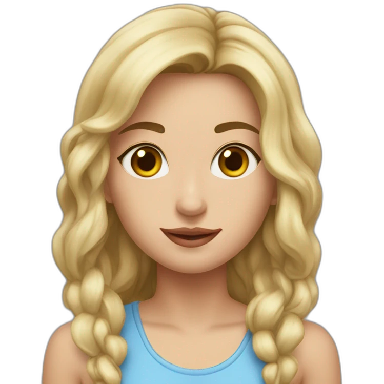 Кареглазая девушка с кучеряшками emoji
