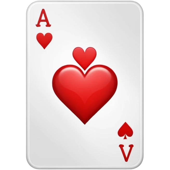 ace of heart poker card emoji