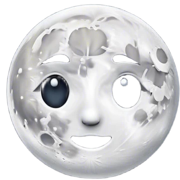 moon on the sky background emoji