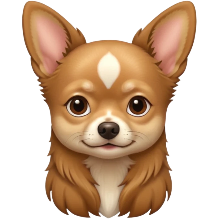 Chihuahua dog with mullet hairstyle emoji