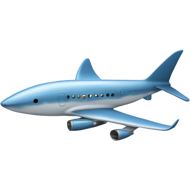 shark airplane emoji