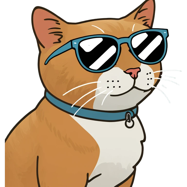 Cat with sunglasses emoji