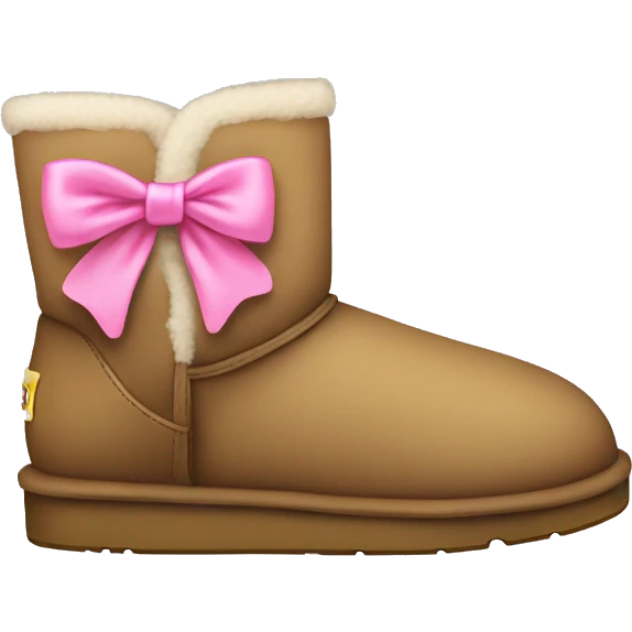Uggs with pink bow emoji