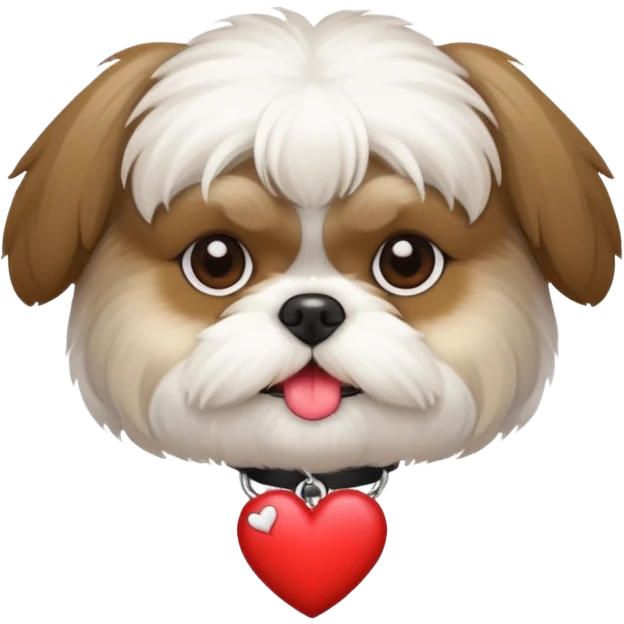 Shihtzu mit einem Herz emoji