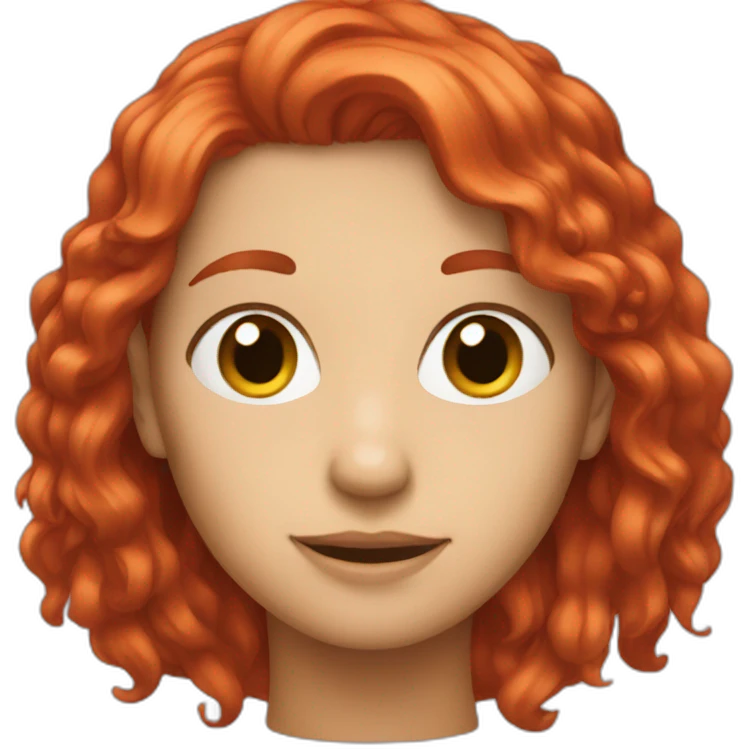red hair emoji