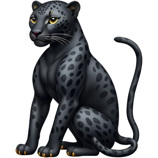 Black leopard  emoji