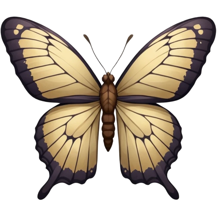 Dead butterfly with wings and the body seperate  emoji