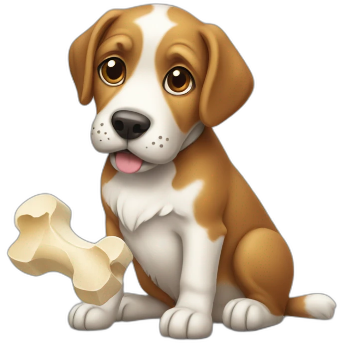 Dog with bone  emoji