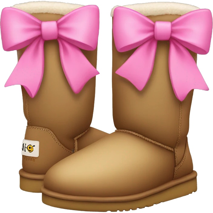 uggs with pink bows on them emoji