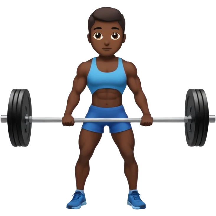 silhouette lifting a light barbell emoji