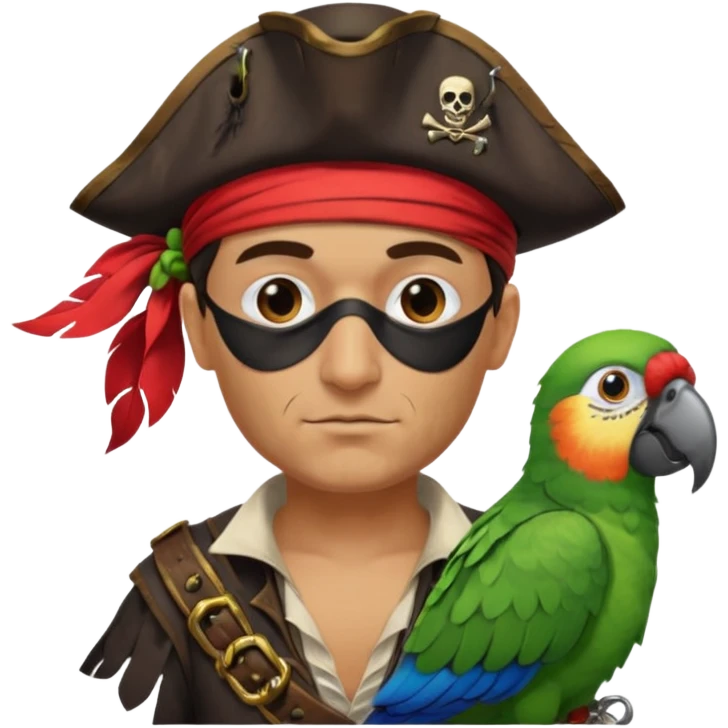 pirate and parrot emoji
