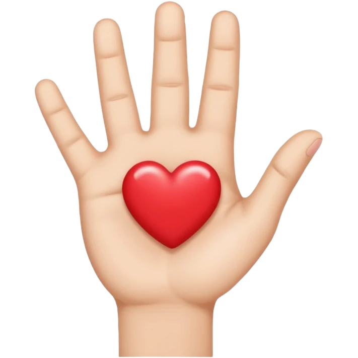Love simbol with hand from korea emoji