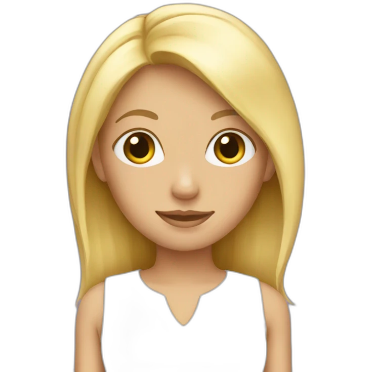 Fille blonde emoji