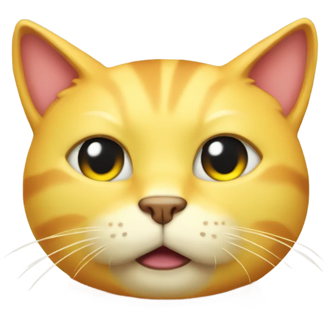 Yellow cat feeling hot emoji