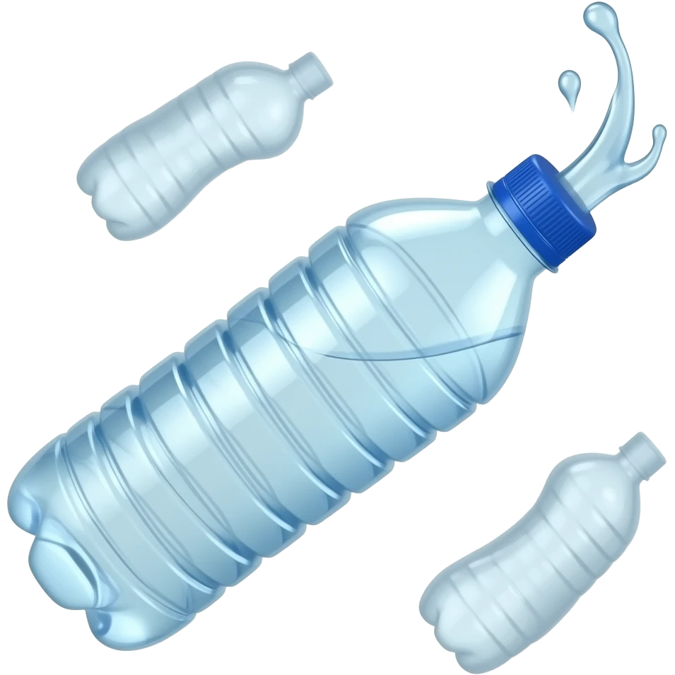 A water bottle being thrown and spinning emoji