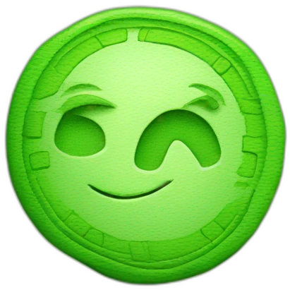 Lime green bitcoin emoji