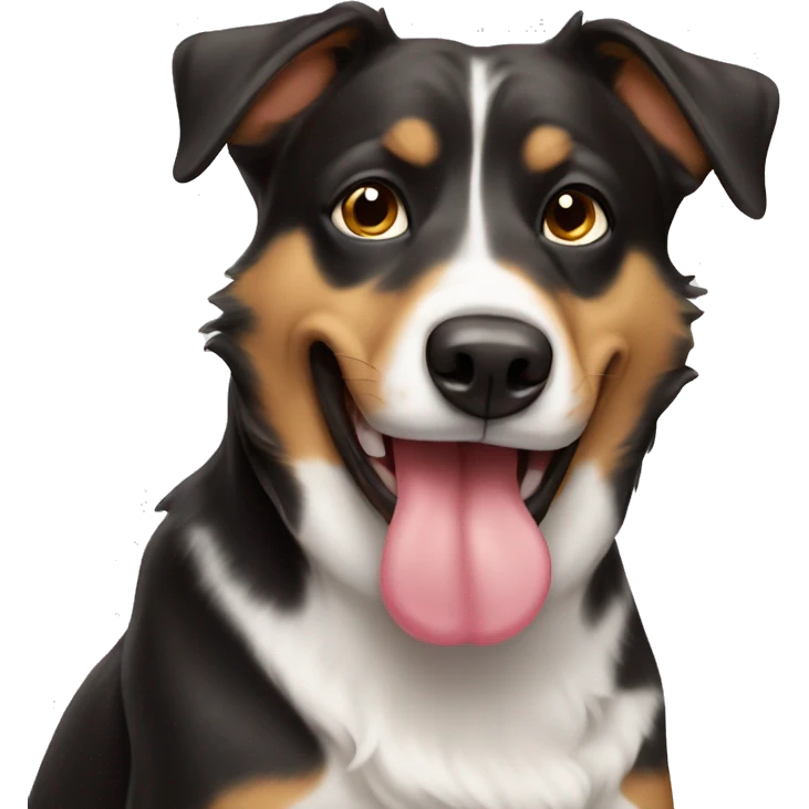 Dog sticking tongue out emoji