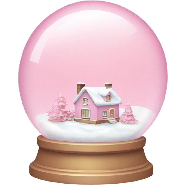 Pastel pink snow globe emoji