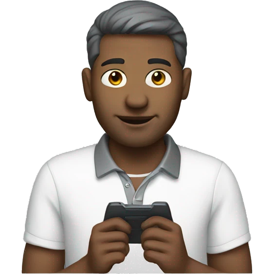 man playing pc emoji