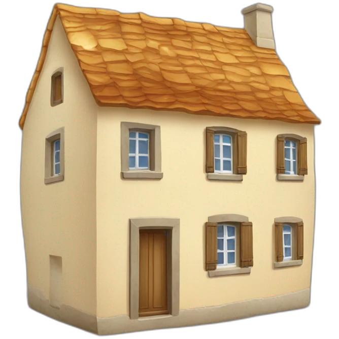 maison avec des mur fait en fromage emoji