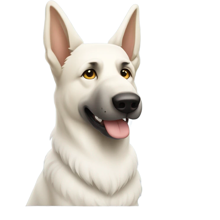 German shepherd white emoji