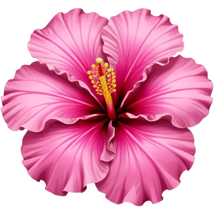 hibiscus flower pink emoji