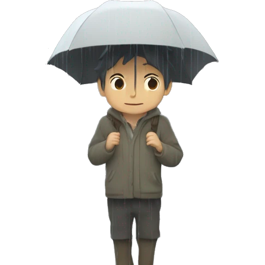 ghibli studio rain emoji