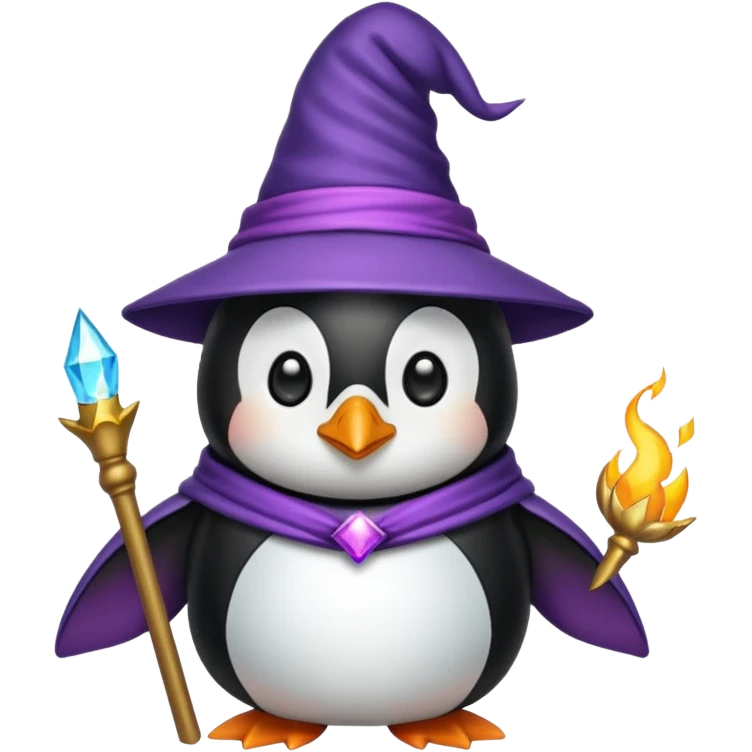 Penguin Wizard emoji