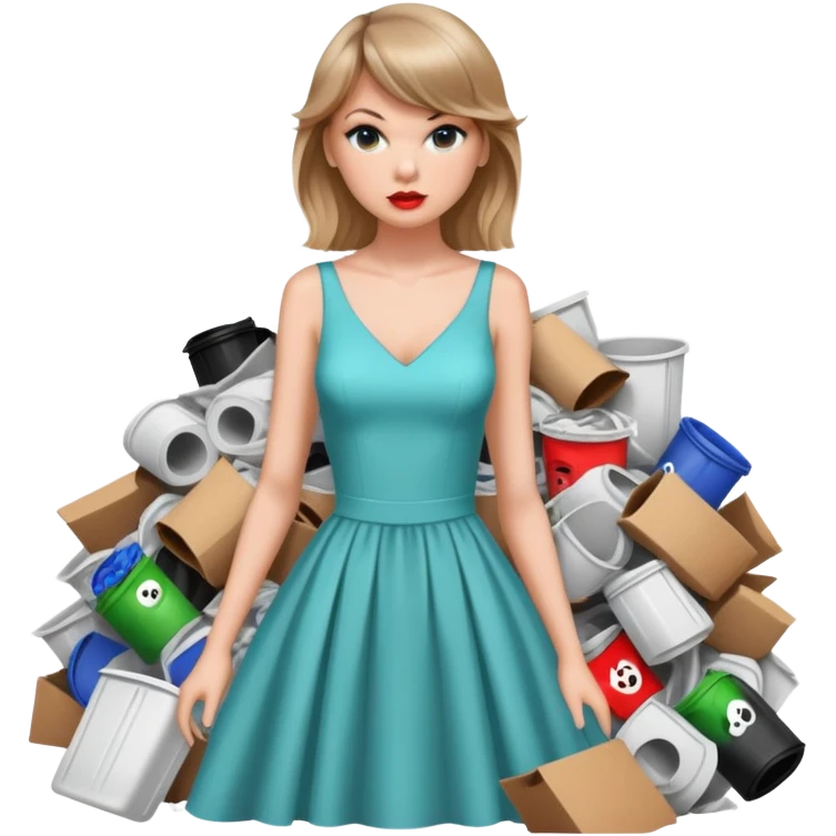 Taylor swift in the trash emoji