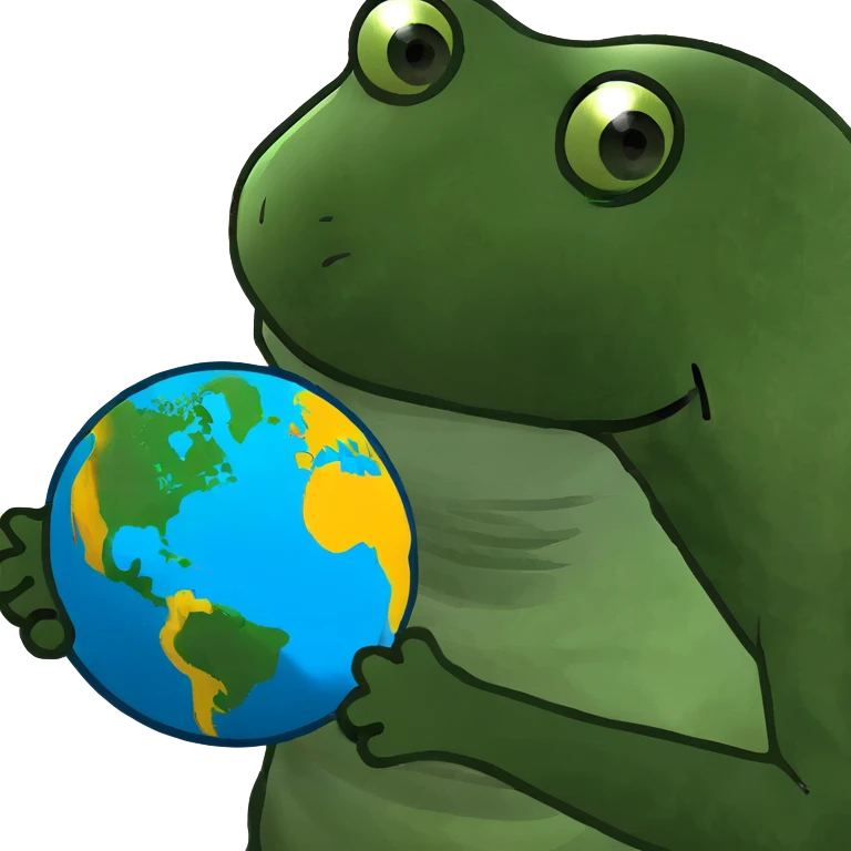 3D globe with national flags of different countries embedded on the continents emoji