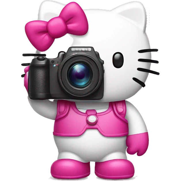 hello kitty with a camera emoji