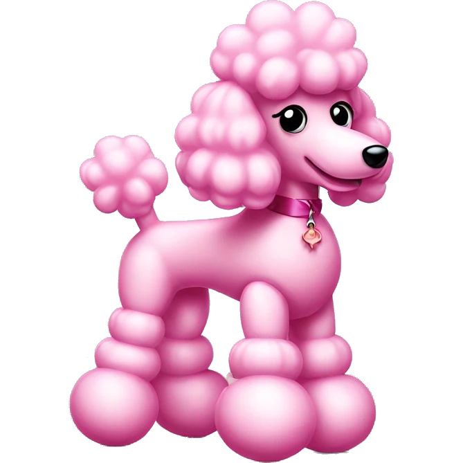 Pink poodle Balloon dog emoji