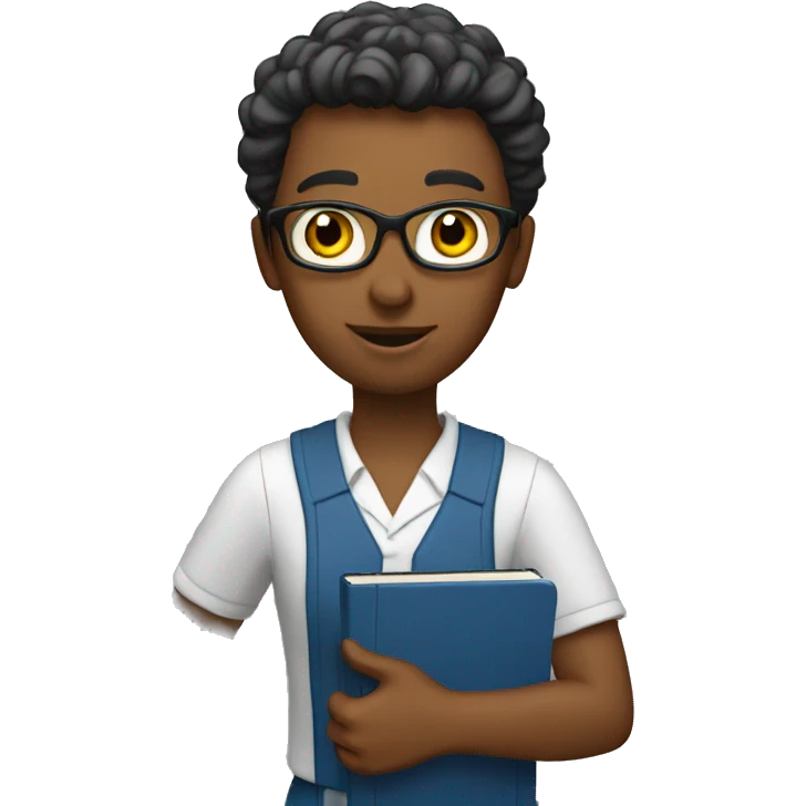 a teacher with a notebook emoji