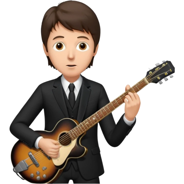 Paul McCartney playing guitar black suit emoji