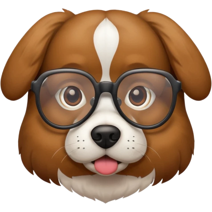 Dog with glasses emoji