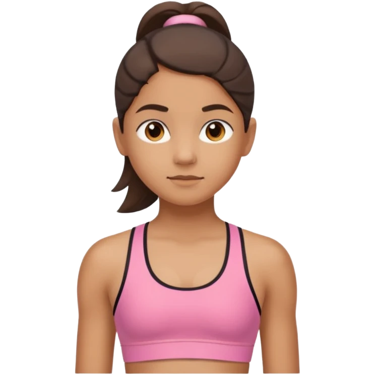 ten-year-old girl in a sports bra emoji