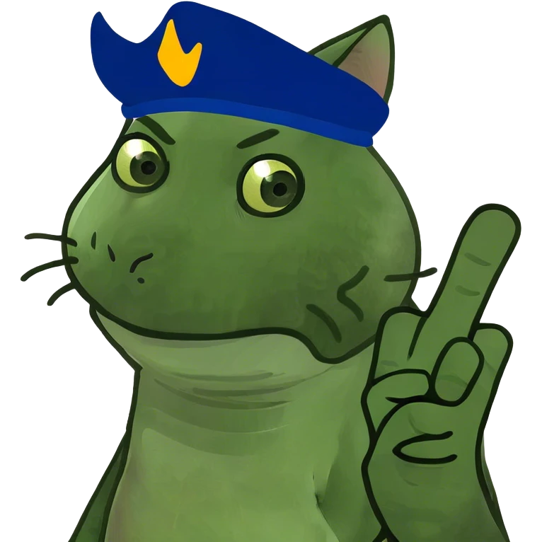 Katze zeigt Mittelfinger  emoji