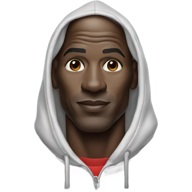 Michael Jordan wearing a hoodie emoji