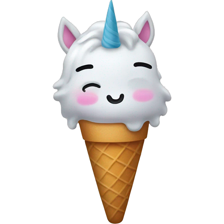 Scratch unicorn emoji and ice cream
 emoji
