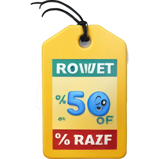 price tag with discount  emoji