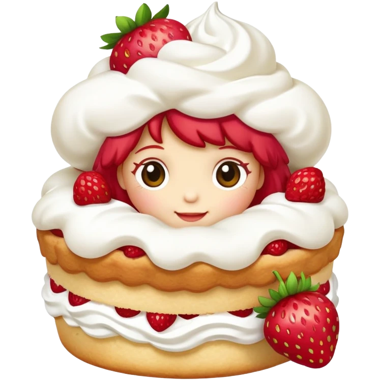 Strawberry shortcake emoji