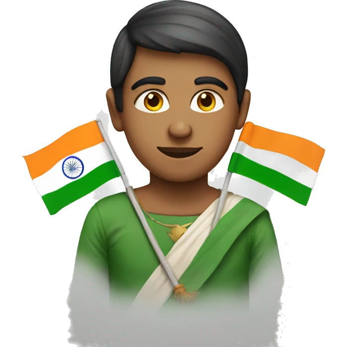 Person with Indian Flag emoji