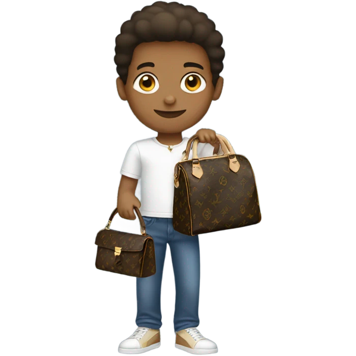 boy with louis vuitton purse emoji