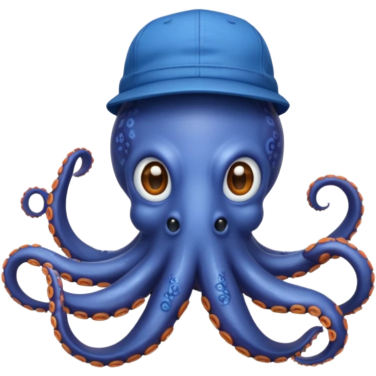 octopus with fitted cap emoji