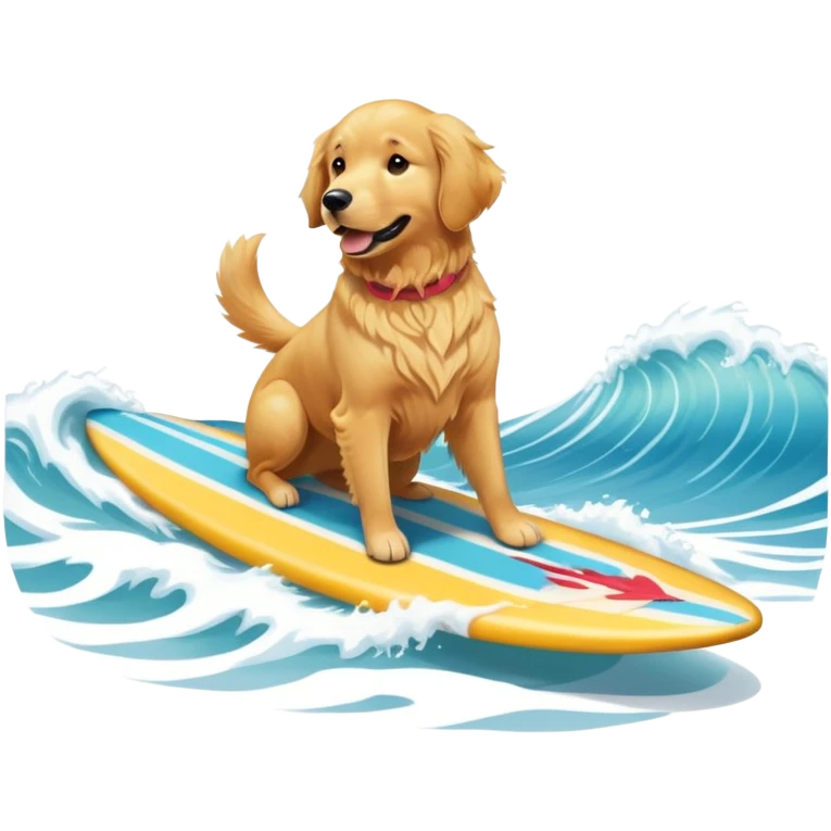 Dog riding a surfboard  emoji
