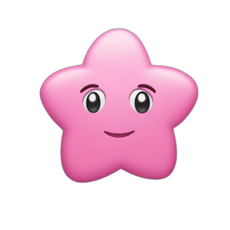 Une étoile couleur rose emoji