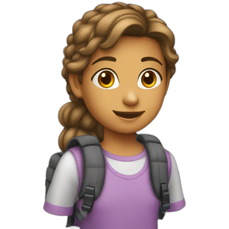 Young gril’s backapack  emoji