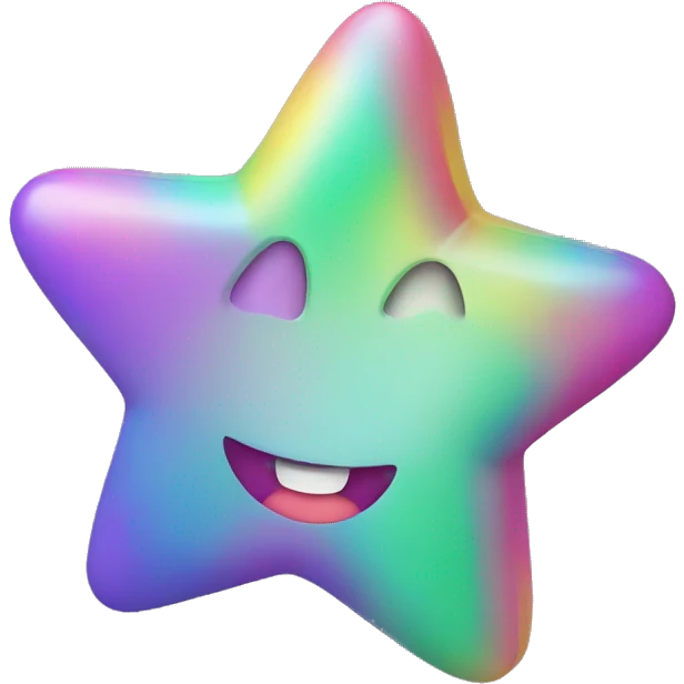 Create a simple 3D color illustration of the star-struck emoji emoji